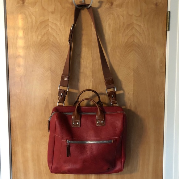 Red & Brown Leather Crossbody from The Manual Co. - Picture 2 of 5